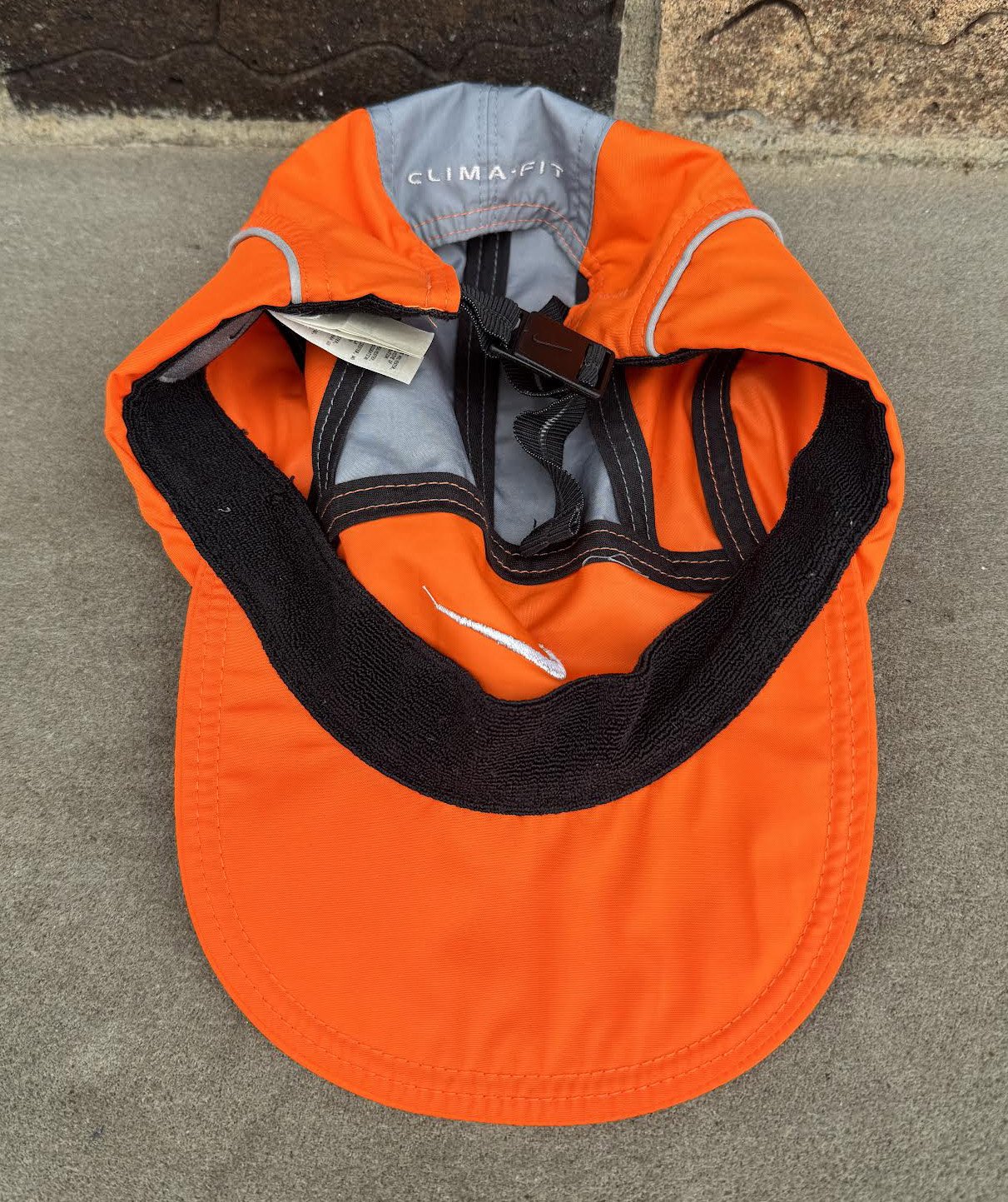 Vintage Nike Clima Fit Orange / Grey Hat — RootsBK